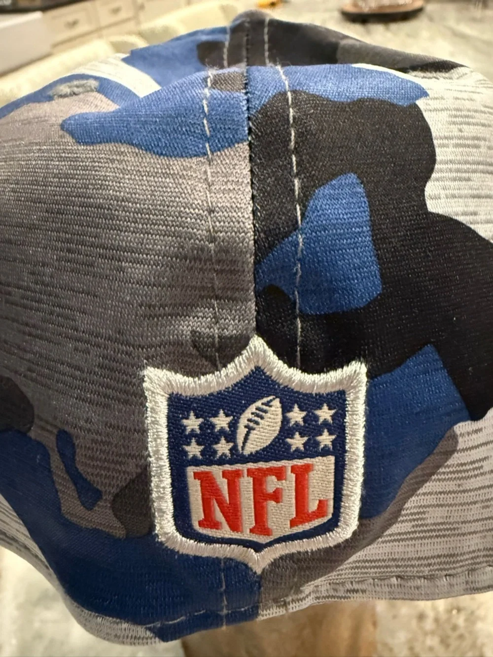 New Era YOUTH Indianapolis Colts Blue Gray Black Camo Fitted Horseshoe Cap NWOT